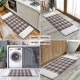 thumbnail image 6 of Brown and White Checkerboard Checkered Pattern Kitchen Rug Mat,Kitchen Runner Rugs Non Skid Washable,Decorative Kitchen Floor Mats for Kitchen,Sink,Laundry,17"x47.2", 6 of 7