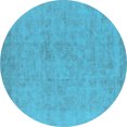 thumbnail image 1 of Ahgly Company Indoor Round Oriental Light Blue Industrial Area Rugs, 5' Round, 1 of 4