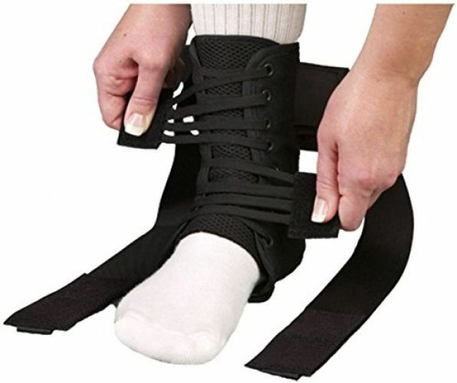 NEW MedSpec ASO EVO Speed Lacer Ankle Brace Stabilizer Black