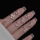 thumbnail image 3 of Anillos De Oro 26 Letras Mayúsculas De 18 Quilates Circonita Cúbica Nudillos Fiesta De Dedo Mujeres, 3 of 4