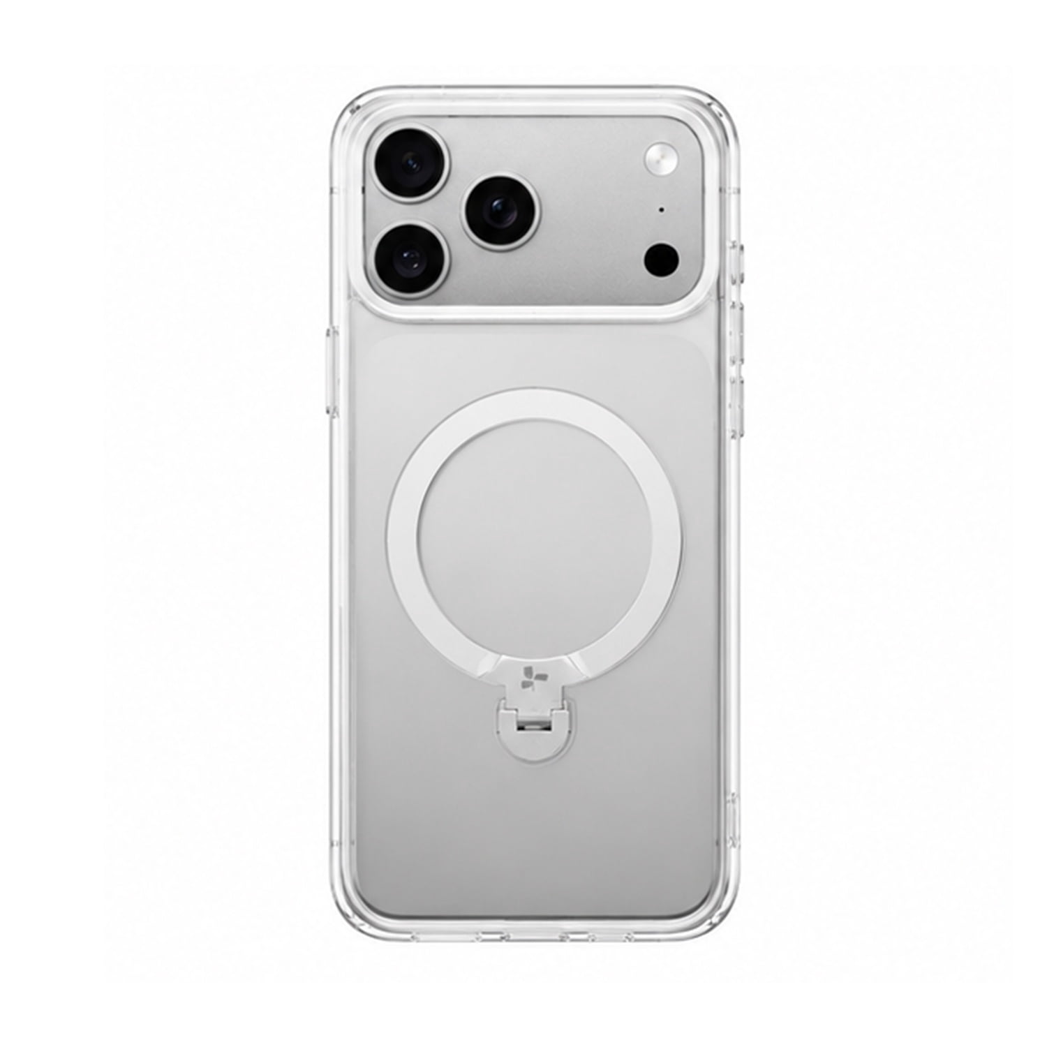 Transparent Magnetic Case with Kickstand for iPhone 17 Pro Max - Grey