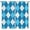 Diamond Geometry, variant on Cobalt Blue Lattice Grid Living Room Bedroom Blackout Curtains, Geometric Checkered Art Traditional Room Darkening Window Treatments, Foldable Breathable Drapes for Indoor Study Office-W42xL54in