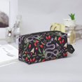 thumbnail image 6 of Uemuo Snakes And Snake Fruit Pattern Portable Toiletry Bags with Handle, Waterproof travel Make up Bags for Women, Large Capacity Travel Cosmetic Bags, 6 of 9