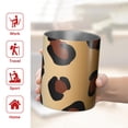 thumbnail image 5 of 12oz Coffee Tumblers Gold and Brown Of Leopard Print Stainless Steel Vacuum Insulated Travel Tumbler Coffee Cups Mug with Lid and Straw with Cleaning Brush for Cold & Hot Drinks, 5 of 5