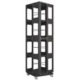 thumbnail image 2 of 4-Tier All-Steel Rotating Bookshelf with 360° Wheels, Large Size Sturdy & Spacious Book Rack, New Style Black Bookshelf,Easy Assembly, 2 of 9