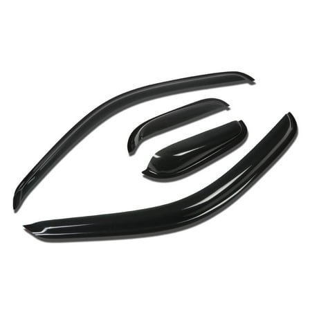DNA Motoring WVS-097 For 1995 to 2004 Tacoma 2DR Extended Cab 4pcs Window Visor Deflector Rain Guard (Dark Smoke) 96 97 98 99 00 01 02 03