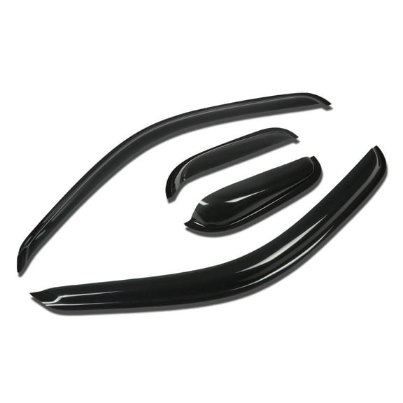 DNA Motoring WVS-097 For 1995 to 2004 Tacoma 2DR Extended Cab 4pcs Window Visor Deflector Rain Guard (Dark Smoke) 96 97 98 99 00 01 02 03