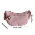 thumbnail image 2 of Bolso bandolera de franela para mujer Bolso bandolera de hombro casual lavable Regalo navideño portátil 30 cm x 20 cm Negro, 2 of 5