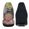 thumbnail image 5 of KUIFORTI Mandala Floral Automotive Seat Cover Elastic Fabrics Front Seats Only Warm Comfortable Auto Interior Covers Easy Installation Compatible for Cars Sedans SUV, 5 of 7