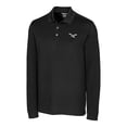 thumbnail image 2 of Men's Cutter & Buck Black Philadelphia Eagles Advantage Tri-Blend Pique Long Sleeve Polo, 2 of 3