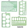 thumbnail image 1 of Conjunto de 3/4/6/9/11 Plantilla de dibujo geométrico Regla de medición Plástico transparente Círculo redondo de uso múltiple ZefeiWu 8390615815819, 1 of 1