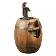 thumbnail image 3 of Teamson Home Vintage Barrel Water Pump Outdoor Waterfall Fountain, 3 of 7