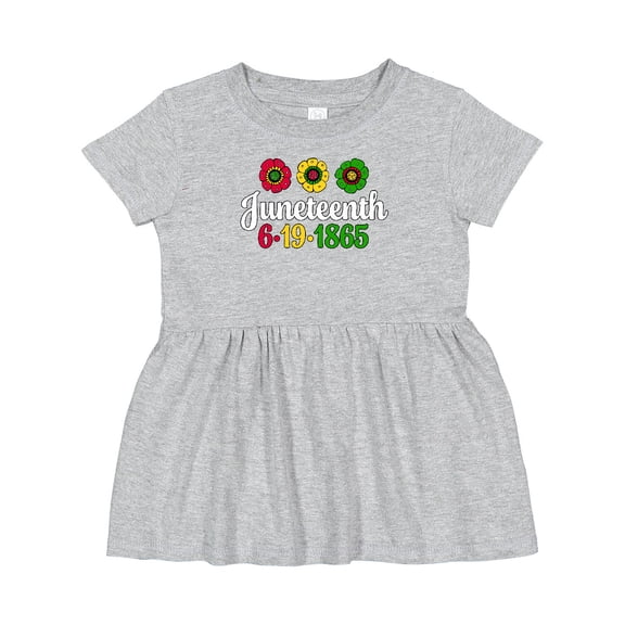 Inktastic Juneteenth 6-19-1865 with Flowers Girls Baby Dress
