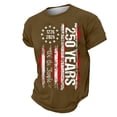 thumbnail image 4 of WAYUTE Men 250th Anniversary USA Shirt National Flag Colors Patriotic Short Sleeve Crew Neck Tee Casual Holiday Independence Day T Shirt, 4 of 4