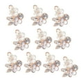 thumbnail image 1 of Abbracc 10Pcs Rhinestone Flower Pearl Buttons Flatback Charms DIY Phone, 1 of 9
