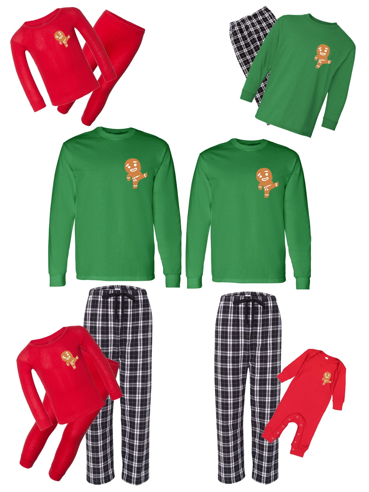 Awkward Styles Christmas Matching Pajamas Set Cute Gingerbread Ninja ...