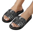thumbnail image 5 of GZHJMY Stylish Slides for Women Men, Coffee Elements Black Background Soft Flexible Slip-on Sandals Slippers, 5 of 7