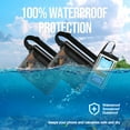 thumbnail image 5 of Livhil Waterproof Dry Bag and Waterproof Cell Phone Bag for Outdoor Water Sports Paddle Waterproof Pouch Bag Case (2 * Phone Case(Clear) + 2 * Fanny Pack(Black)), 5 of 8