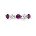 thumbnail image 2 of 14k White Gold Diamond w/Ruby Band Size 7, 2 of 4