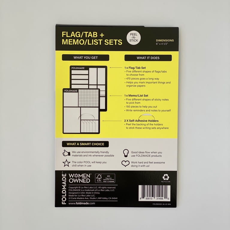 Monolike Front Garden Sticky-it Self-Adhesive Memo Pad – 5 Designs, 50 Sheets Each, 1.77 X 2.63 Inches