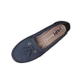 thumbnail image 2 of Ladies 2026 Plus Loafers Summer Outdoor Solid Color Round Closed Toe Low Heel Slip On Lightweight Cushioned Orthopedic Arch Support Wide Toe Box Comfortable Walking Daily Flat Shoes Navy 39, 2 of 9