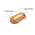 thumbnail image 3 of Orange Tabby Cat Shaped Area Rug Soft Plush Velvet Sleeping Kitty Mat For Bedroom Bedside Entryway Cozy Decor Funny Gift For Cat Lovers (40x60cm), 3 of 5