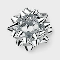6" Large Gift Bow Silver