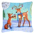 thumbnail image 1 of Christmas Present From the Fox Canvas Decorative Pillow, 1 of 1