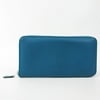 Authenticated Used Hermes Asap Long Unisex Epsom Leather Long Wallet (bi-fold) Dark Blue