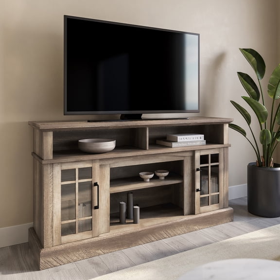 BELLEZE TV Stand Media Entertainment Center - Astorga (Ashland Pine)