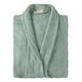 thumbnail image 2 of Superior Terry Cotton Adult Unisex Soft Lightweight Bathrobe, Large, Sage, 2 of 8