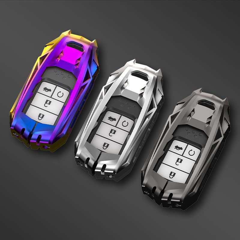 For Honda Key Fob Cover, for Honda Accord Civic CRV Pilot Odyssey Special Metal Full Cover with Keychain