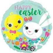 18 Easter Playful Chick and Bunny Mylar Balloon #303
