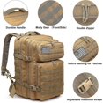 thumbnail image 3 of Mochila táctica militar de 40 l, mochila de asalto militar grande, mochila Molle, mochila de día para exteriores, senderismo, acampada, trekking y caza, 3 of 5