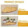 thumbnail image 3 of QUMIIRITY 2 Pcs Wood Corners Shelves Corner Shelves Unit Organizing Items Sector Shape Study, 3 of 6
