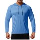 thumbnail image 2 of pstuiky Camisas de manga larga abrigadas para hombre, Blusa deportiva informal de color liso con capucha y manga larga raglán con cordón y resistente al sol para hombre tops de invierno para hombre m, 2 of 5