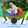 thumbnail image 5 of KloKick 10ft Outdoor Climbing Dome with Swing - 800lbs Capacity, Includes Saucer Swing - Durable Steel Jungle Gym for Kids Ages 3-10 Easy Assembly, Weather-Resistant(Green), 5 of 12