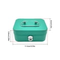 thumbnail image 1 of HLONK Durable Sturdy Handles Lockable Security with Coin Slot Money Box Cash Box Coin Saving Box Coin Bank GREEN, 1 of 8