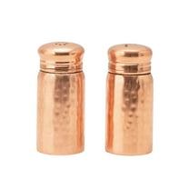 Creative Co-Op Hammered Stainless Steel Salt & Pepper Shakers, Copper Finish, Set of 2