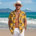 thumbnail image 7 of UAYOTSE Mens Button Down Short Sleeve Shirts Summer Beach Vacation Untucked Casual Tops Shirt,Sizes M, 7 of 7