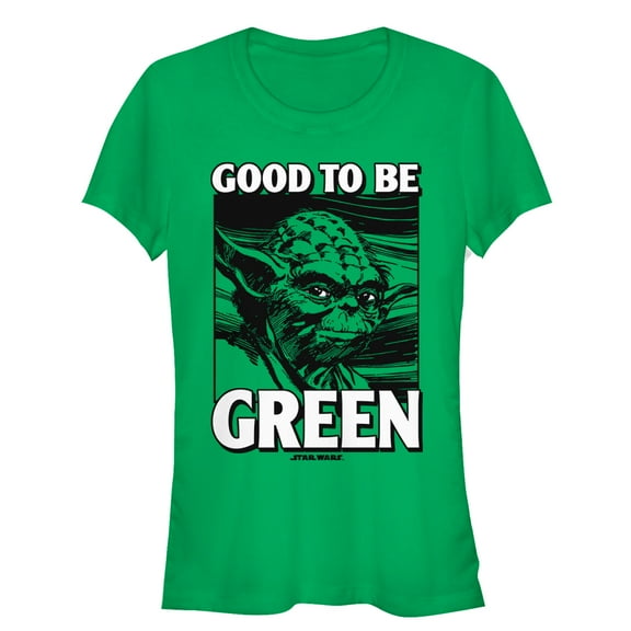 Junior's Star Wars St. Patrick's Day Yoda Good to Be  Graphic Tee Kelly Green X Large