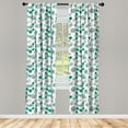thumbnail image 3 of Ambesonne Geometric Curtains, Abstract Watermelon Drawn, Pair of 28"x63", Pale Seafoam Sea Green, 3 of 5