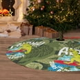 thumbnail image 6 of Lsque Surfing Dinosaur Print Christmas Tree Skirt, Tree Skirt with Ties or Velcro, Perfect for Holiday Decorations, Halloween, and New Year-36", 6 of 7