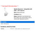 thumbnail image 2 of Washer Reservoir - Compatible with 2006 - 2013 Audi A3 2007 2008 2009 2010 2011 2012, 2 of 2