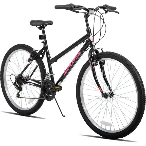 HILAND Bamcbase Womens Mountain Bike, 24 26 Inch 18 Speeds Hybrid Commuter Bicycle for Adults, Sport Hardtail Trail MTB
