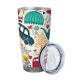 thumbnail image 2 of KLL London Symbols Print 40oz Stainless Steel Insulated Car Cup with Spillproof Lid - Keep Your Drink Hot or Cold on the Go-Straw Three-piece Set, 2 of 8