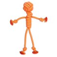 thumbnail image 1 of Ruff Rope Dog Toys Tough Orange Knot Tennis Ball Dental Chew Play Fetch Tugs (Rope Man - 20"), 1 of 1