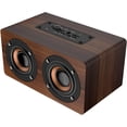 thumbnail image 1 of Altavoz Bluetooth Retro de Madera, Altavoces Inalámbricos Duales de 5 W con Sonido Envolvente 3D, 1 of 8