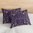 thumbnail image 3 of Sweet Jojo Designs Boho Floral Wildflower Plum Purple Girl Queen Duvet Cover Bedding Set 3 Piece Set, 3 of 6