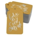 thumbnail image 1 of Inkdotpot 100 Pack Real Silver Foil Paper Tags Baby It's Cold Outside Baby Shower Favor Hang Tag, 1 of 6